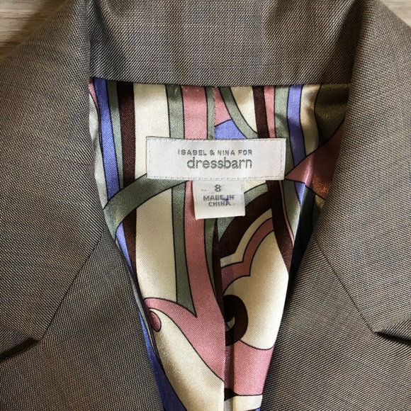 Isabel & Nina for Dressbarn Blazer, Taupe, Size 8 - Picture 3 of 8